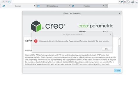 creo parametric quality agent error
